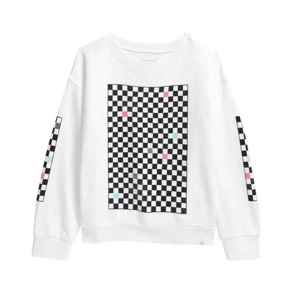 Girl's Treasure & Bond Pattern Fleece Sweatshirt Size M (8/10) Nordstrom - Picture 1 of 5